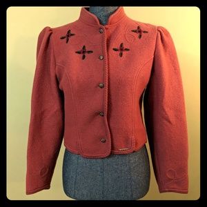 100% Wool Jacket With Floral Embroidery